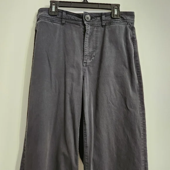 SOLD 🌟 Everlane Black The Lightweight Wide-Leg Crop Chino Pants Size 0 - Picture 3 of 16